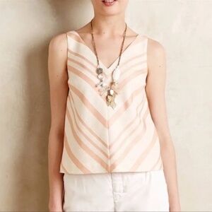 Anthropologie HD in Paris Chevron Midi Top Size 8